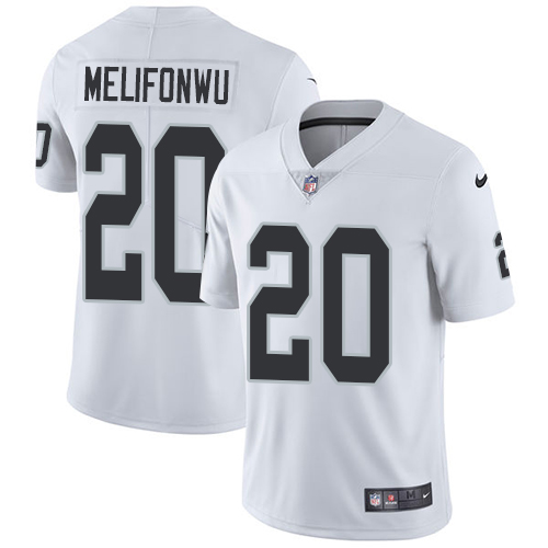 Nike Raiders #20 Obi Melifonwu White Men's Stitched NFL Vapor Untouchable Limited Jersey